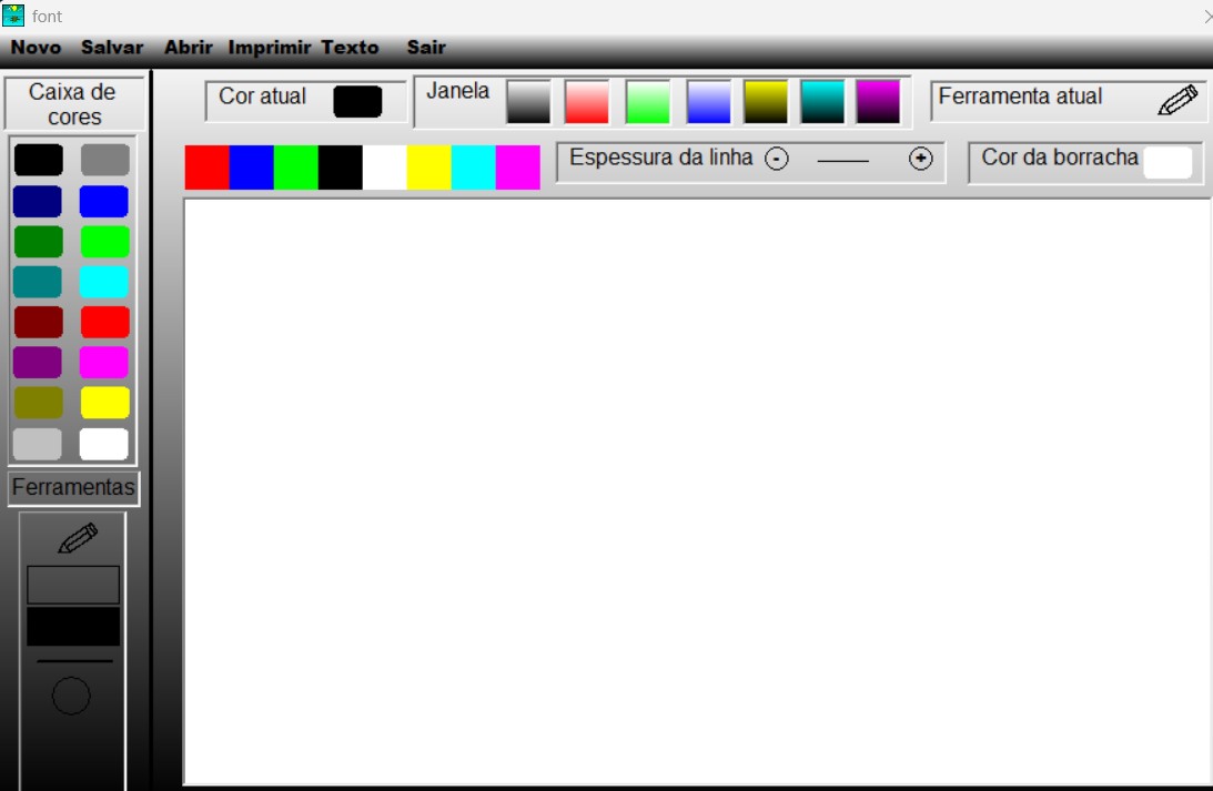 Aparência do Mini Paint em VB6